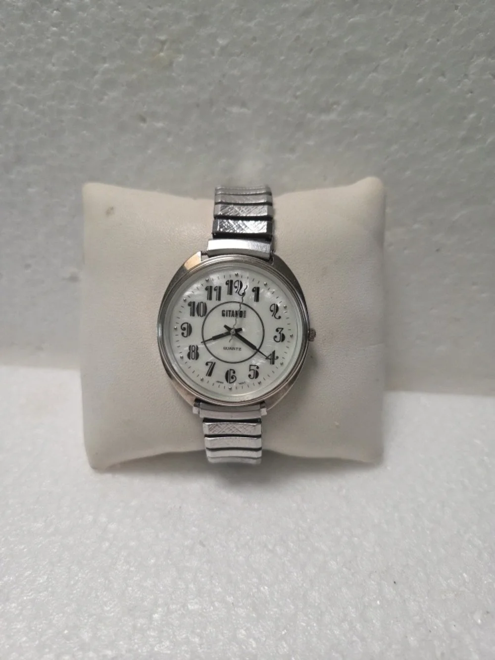 Gitano Silver White Dial Quartz Watch